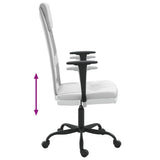 Office Chair White Mesh Fabric and Faux Leather 353025