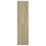 Highboard with Glass Doors Sonoma Oak 35x37x142 cm 836436