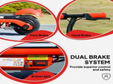 Electric Scooter for Kids Aged 6-14 Years, with Colourful Lights, Red T3398P349460