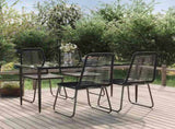 5 Piece Garden Dining Set Black 3156508