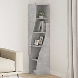 Corner Cabinet 32x32x140cm Engineered Wood Concrete Grey 889878