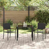 Garden Dining Set 3 pcs Black Poly Rattan 3365384