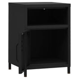 Nightstand Black 35x35x51 cm Steel 336223