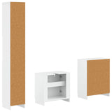 3 Piece Bathroom Cabinet Set UTRECHT High Gloss White 3417490