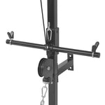 ZNTS Wall-mounted Power Tower with Barbell and Dumbbell Set 60.5 kg 275357