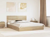 Storage Bed with Drawer Sonoma Oak 140 x 190 cm Engineered Wood 3411570