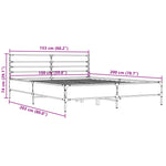 Bed Frame without Mattress Black 150x200 cm King Size 3280047