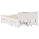 Bed Frame without Mattress with Headboard White 120x190 cm Small Double Solid Wood Pine 3308784