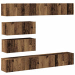 ZNTS 6 Piece TV Cabinet Set Wall-mounted Old Wood Engineered Wood 3329149