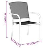 Garden Dining Set Anthracite Steel Medium Stackable 3187971