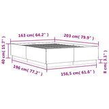 Bed Frame without Mattress Black 160x200 cm 3209689