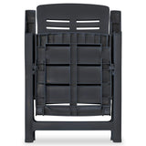 Garden Chair Set of 2 Anthracite Plastic Medium Foldable 43897