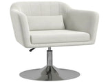 Modern Accent Chair with Swivel Base, Height Adjustable Arm Chair with Pillow for Living Room, T3398P328133