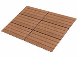 Decking Tile 6 pcs Brown 60 x 30 cm WPC 42046684