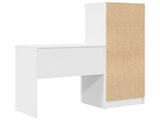 Desk with Drawer with Shelf with Storage 2 pcs White 3337305