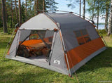 Instant Tent Water-resistant 2-Person Grey and Orange 42042264