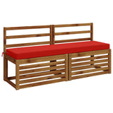 2-Piece Bench Cushions SOEST 2 pcs 100% Polyester Red 949885