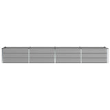Planter Light Grey 320 x 80 x 45 cm Steel 42018144