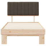 Bed Frame with Upholstered Headboard Taupe 100 x 200 cm 877512