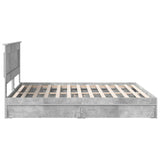 Storage Bed Concrete Grey 180 x 200 cm Engineered Wood 3410226