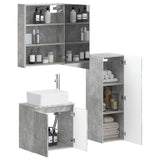 Bathroom Furniture Set 4 pcs Concrete Grey 3407450