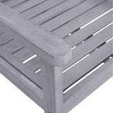 Garden Chair Set of 4 Grey Solid Acacia wood Standard Durable 311875