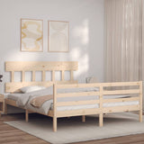 Bed Frame without Mattress 160x200 cm Solid Wood 3195166