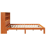 Bookcase Bed without Mattress Wax Brown 180x200 cm Super King Solid Wood Pine 3322583