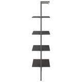 4-Tier Leaning Shelf Black 64x35x152.5 cm 336384