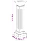Classic Square Pillar Plant Stand Black 17x17x66 cm MDF 323970