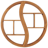 Yin Yang Wall Shelf 100x20x100 cm Solid Teak Wood 320772