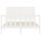 Bed Frame without Mattress White 140x190 cm Solid Wood Pine 3193187