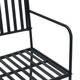 Garden Bench Black 104 x 54 x 93cm Steel 42008117