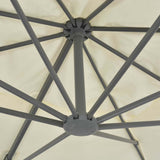 Cantilever Garden Parasol with Aluminium Pole 400x300 cm Sand 44633