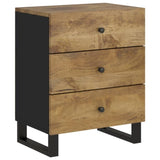 ZNTS Bedside Cabinet 50x33x62 cm Solid Wood Mango&Engineered Wood 350663