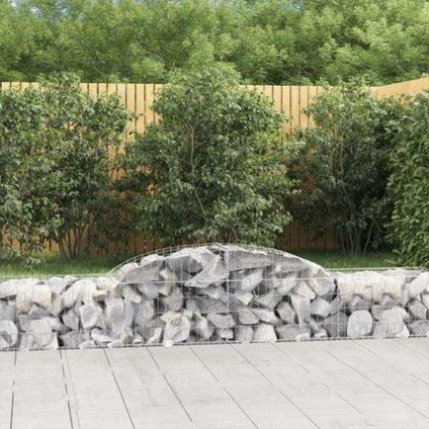 Arched Gabion Baskets 17 pcs 300x50x40/60 cm Galvanised Iron 3146660