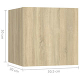8 Piece TV Cabinet Set Sonoma Oak Engineered Wood 3079029