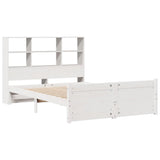 Bookcase Bed without Mattress White 120x200cm Solid Wood Pine 3322470