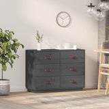 Sideboard Grey 100x40x75 cm Solid Wood Pine 820144