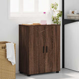 Bathroom Cabinet with Storage Brown Oak 60 x 35 x 80 cm 883311
