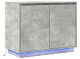 LED Sideboard Concrete Grey 71 x 34.5 x 75 cm Engineered Wood 869645