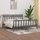 Bed Frame without Mattress Grey Solid Wood Pine 200x200 cm 3107050