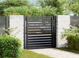 Garden Gate Lockable Black 100x120 cm Aluminium 42004147