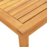 Sun Lounger with Table Taupe Solid Wood Acacia and Textilene 4008419
