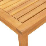 Sun Lounger with Table Blue Solid Wood Acacia and Textilene 4008418