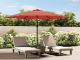Garden Parasol with LED Lights and Steel Pole 300 cm Terracotta 313757