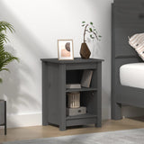 Bedside Cabinet Grey 40x35x55 cm Solid Wood Pine 820960