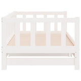 Day Bed with Trundle without Mattress White 90x190 cm Single Solid Wood 836163