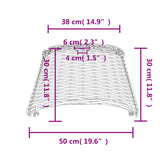 Ceiling Lamp Shade White 50x30 cm Wicker 364371