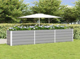 Planter Light Grey 290 x 50 x 75 cm Galvanised Steel 42018155